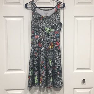 Avengers right waist spandex mini dress